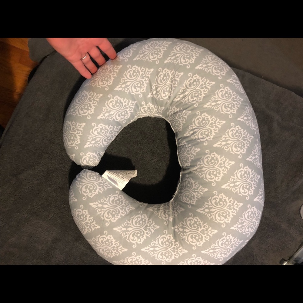 Brand new Grey Nursing Pillow Damask